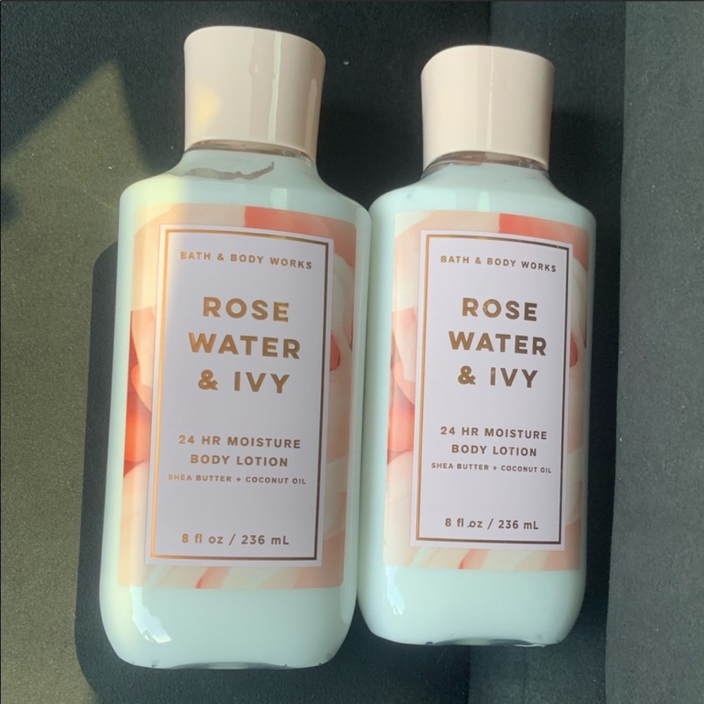 Bath and body works rose water and Ivy 2 large new